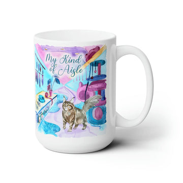 Empowerment Coffee Mug, Maine Coon Cat, Inspiring Women's Pet Cup, 15 oz