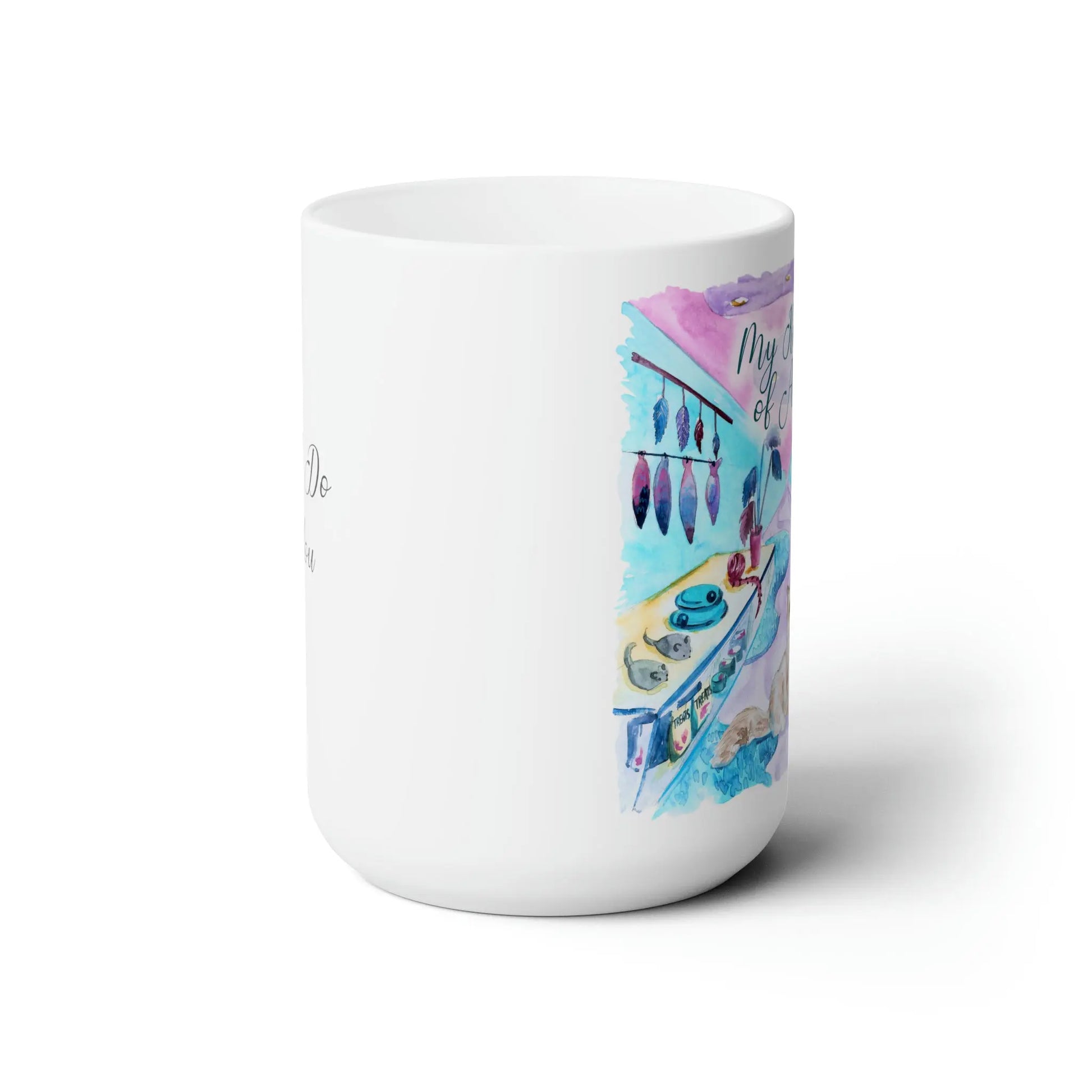 Empowerment Coffee Mug, Whimsical Ragdoll Cat, Inspiring Women's Pet Cup, 15 oz My Kind of Aisle