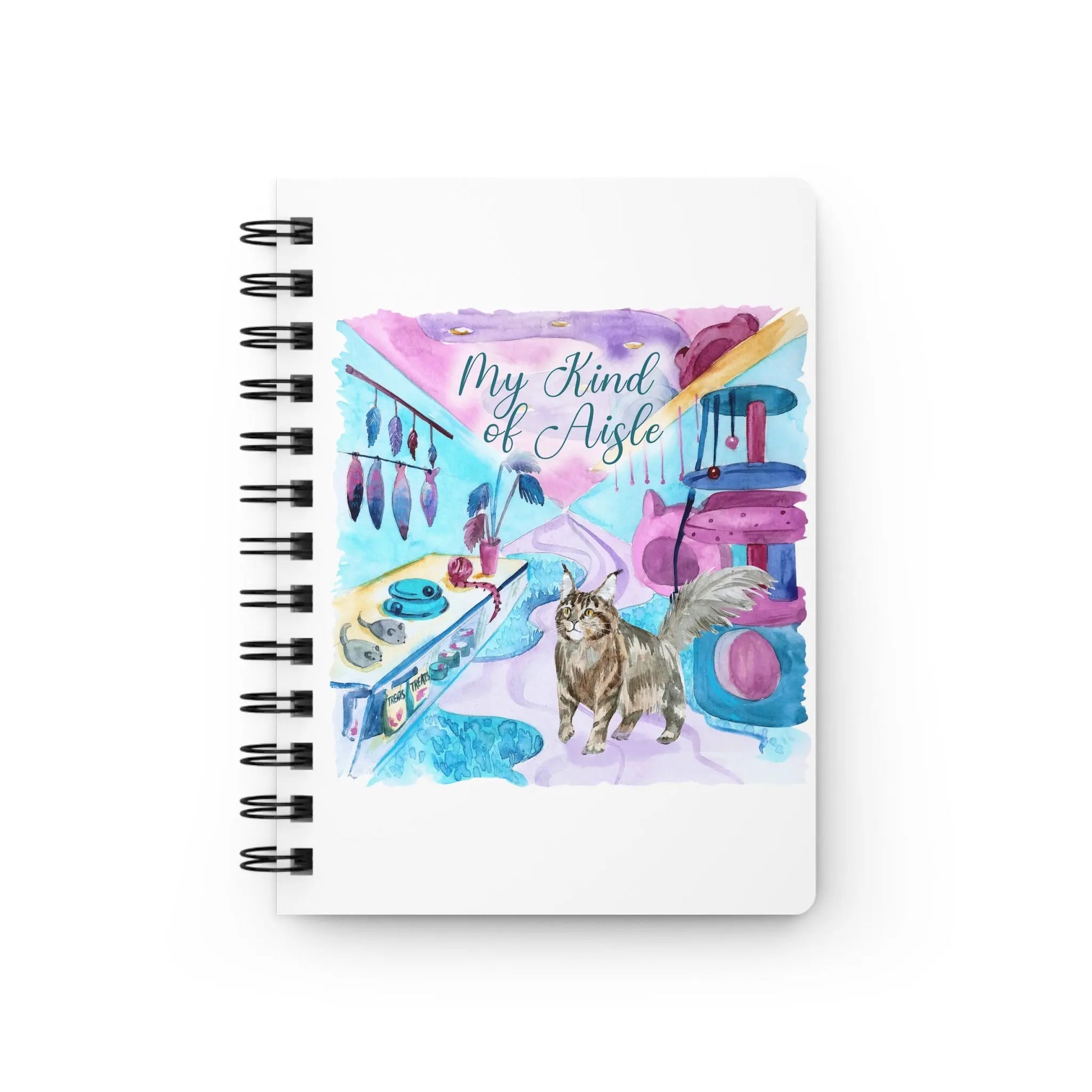 Empowerment Journal, Maine Coon Cat, Inspiring Women's Pet, 5x7, 150 Pages My Kind of Aisle