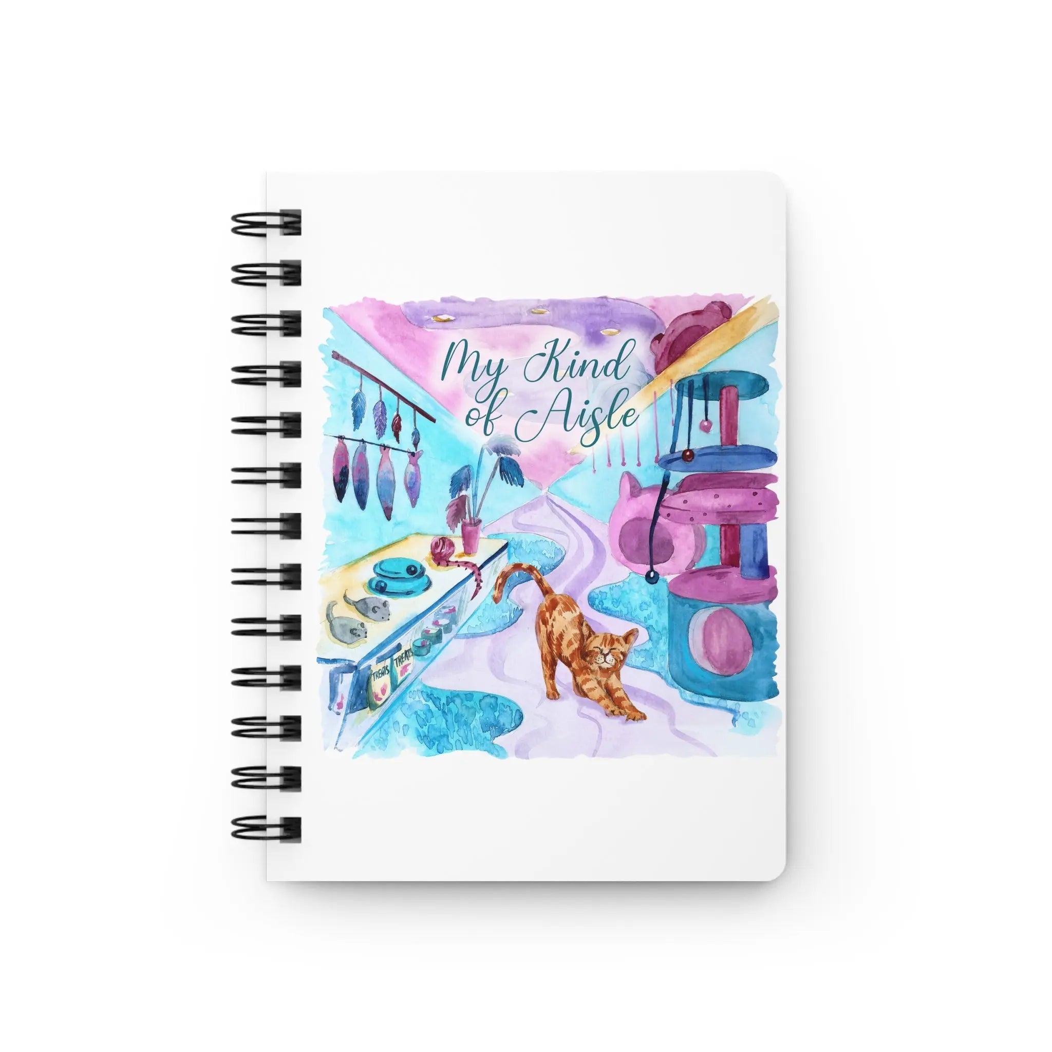 Empowerment Journal, Orange Tabby Cat, Inspiring Women's Pet, 5x7, 150 Pages My Kind of Aisle
