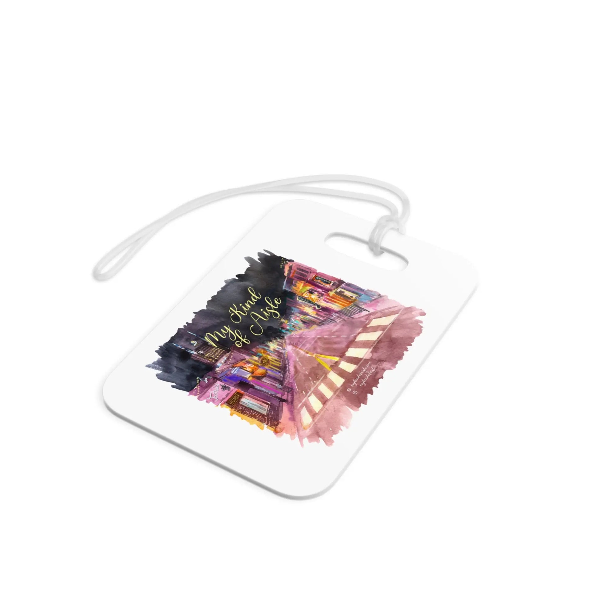 Empowerment Luggage Tag, Inspiring Downtown Nashville Travel Bag Accessory Printify