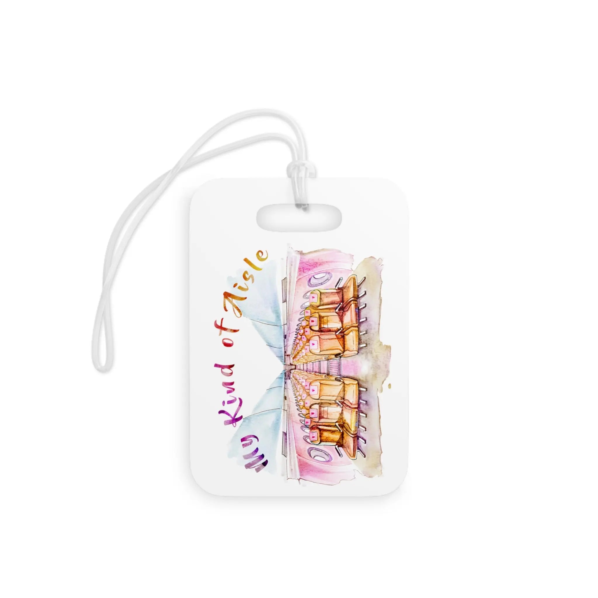 Empowerment Luggage Tag, Inspiring Women's Airplane Travel Bag Accessory, Pink My Kind of Aisle