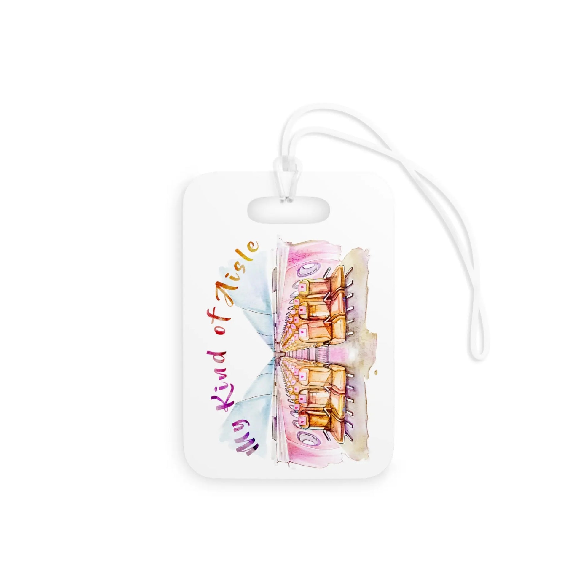 Empowerment Luggage Tag, Inspiring Women's Airplane Travel Bag Accessory, Pink My Kind of Aisle
