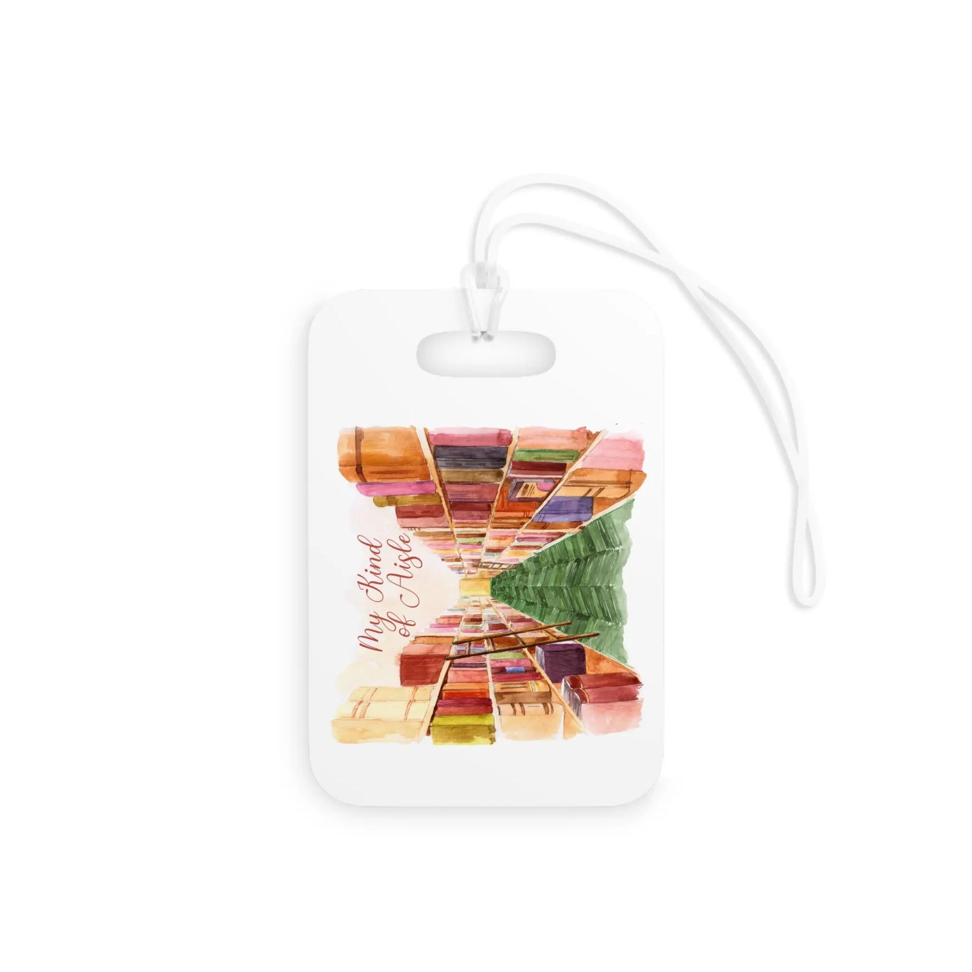 Empowerment Luggage Tag, Inspiring Women's Bookstore Aisle Travel Bag Accessory Printify