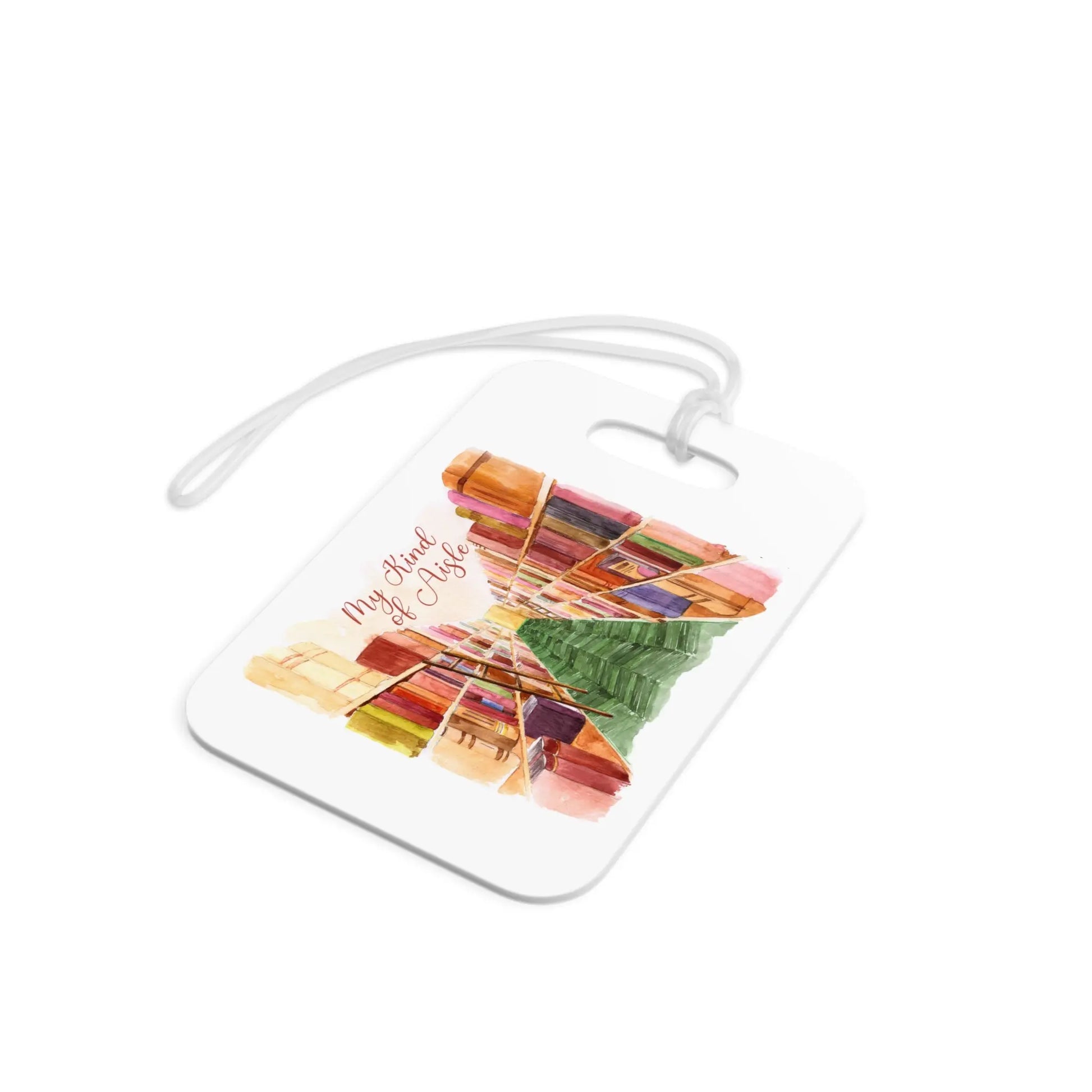 Empowerment Luggage Tag, Inspiring Women's Bookstore Aisle Travel Bag Accessory Printify