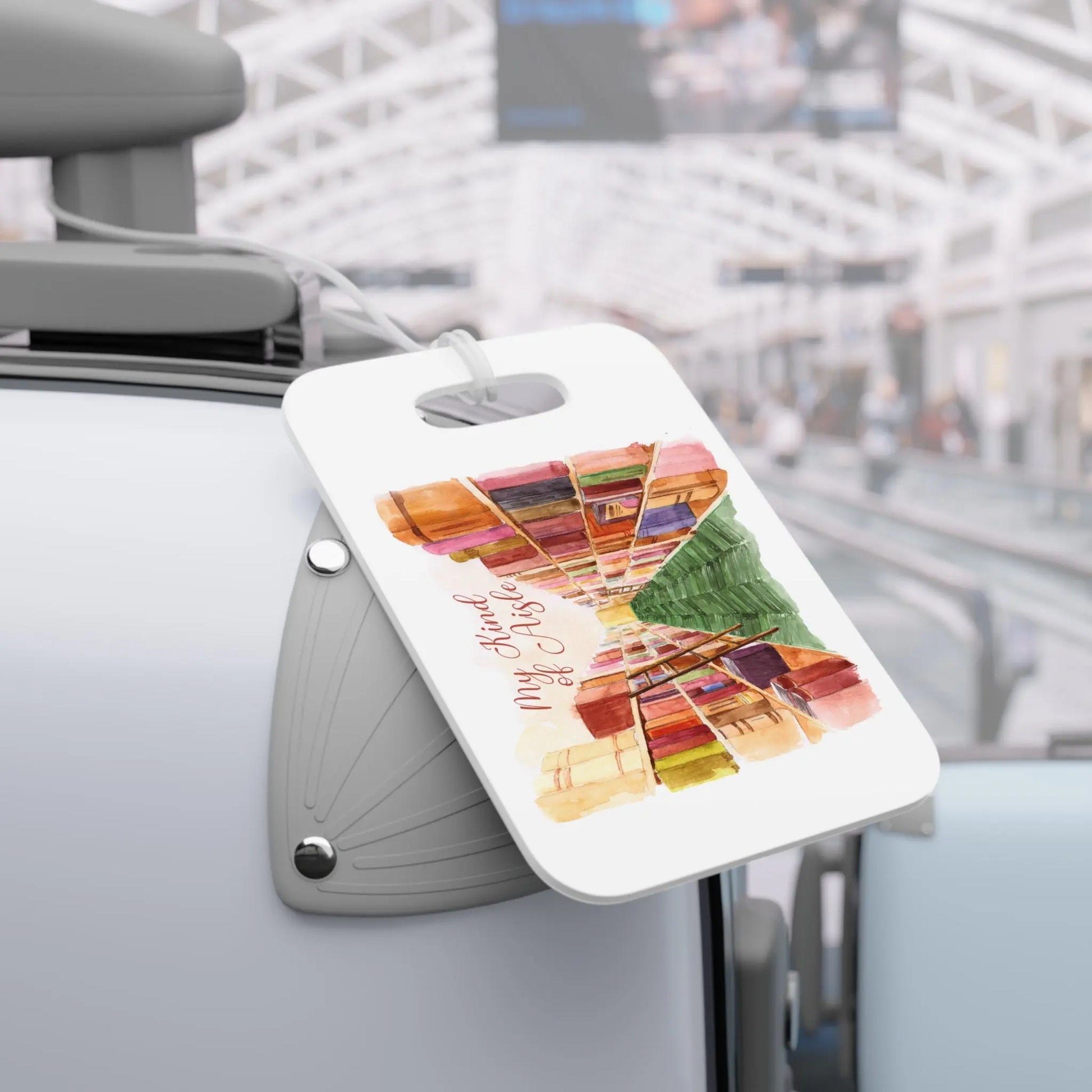 Empowerment Luggage Tag, Inspiring Women's Bookstore Aisle Travel Bag Accessory Printify