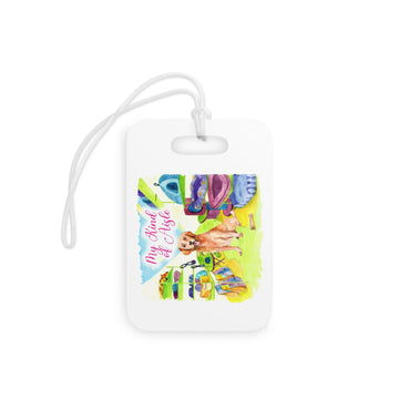 Empowerment Luggage Tag, Inspiring Women's Pet Golden Retriever Travel Accessory