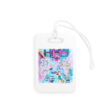 Empowerment Luggage Tag, Inspiring Women's Pet Ragdoll Cat Travel Bag Accessory