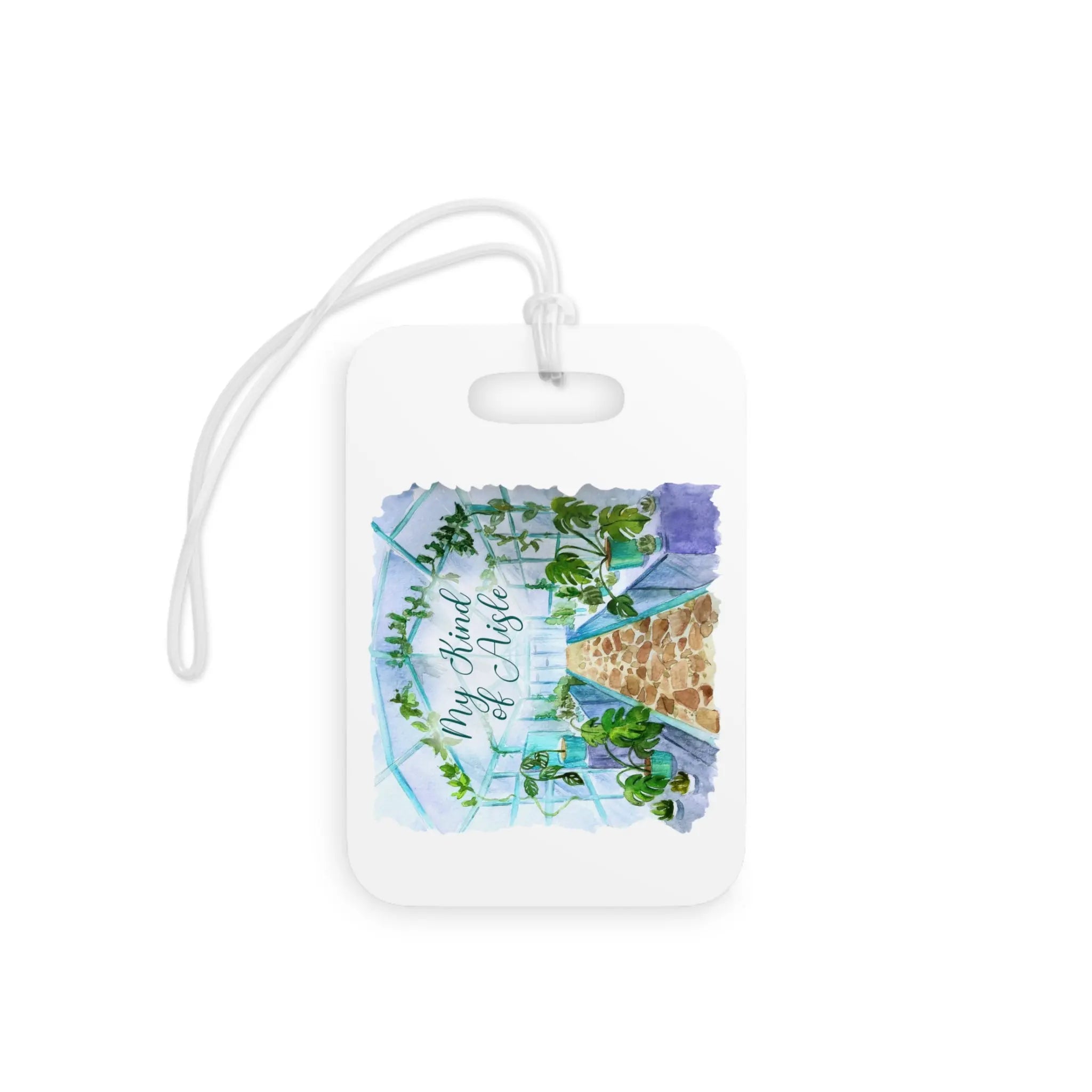 Empowerment Luggage Tag, Inspiring Women's Plant Store Travel Bag Accessory My Kind of Aisle