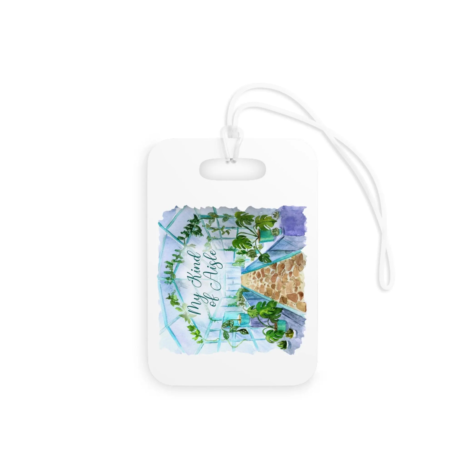 Empowerment Luggage Tag, Inspiring Women's Plant Store Travel Bag Accessory My Kind of Aisle