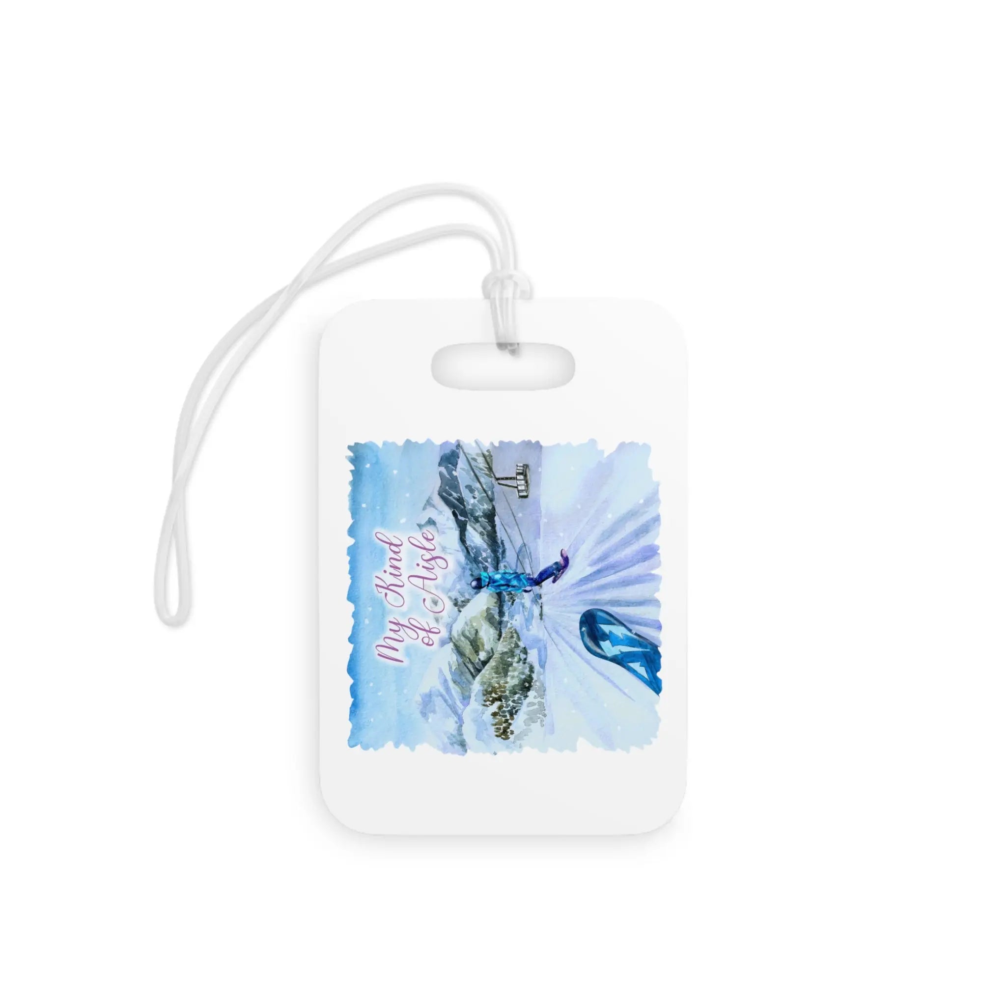 Empowerment Luggage Tag, Inspiring Women's Snowboard Travel Bag Accessory My Kind of Aisle