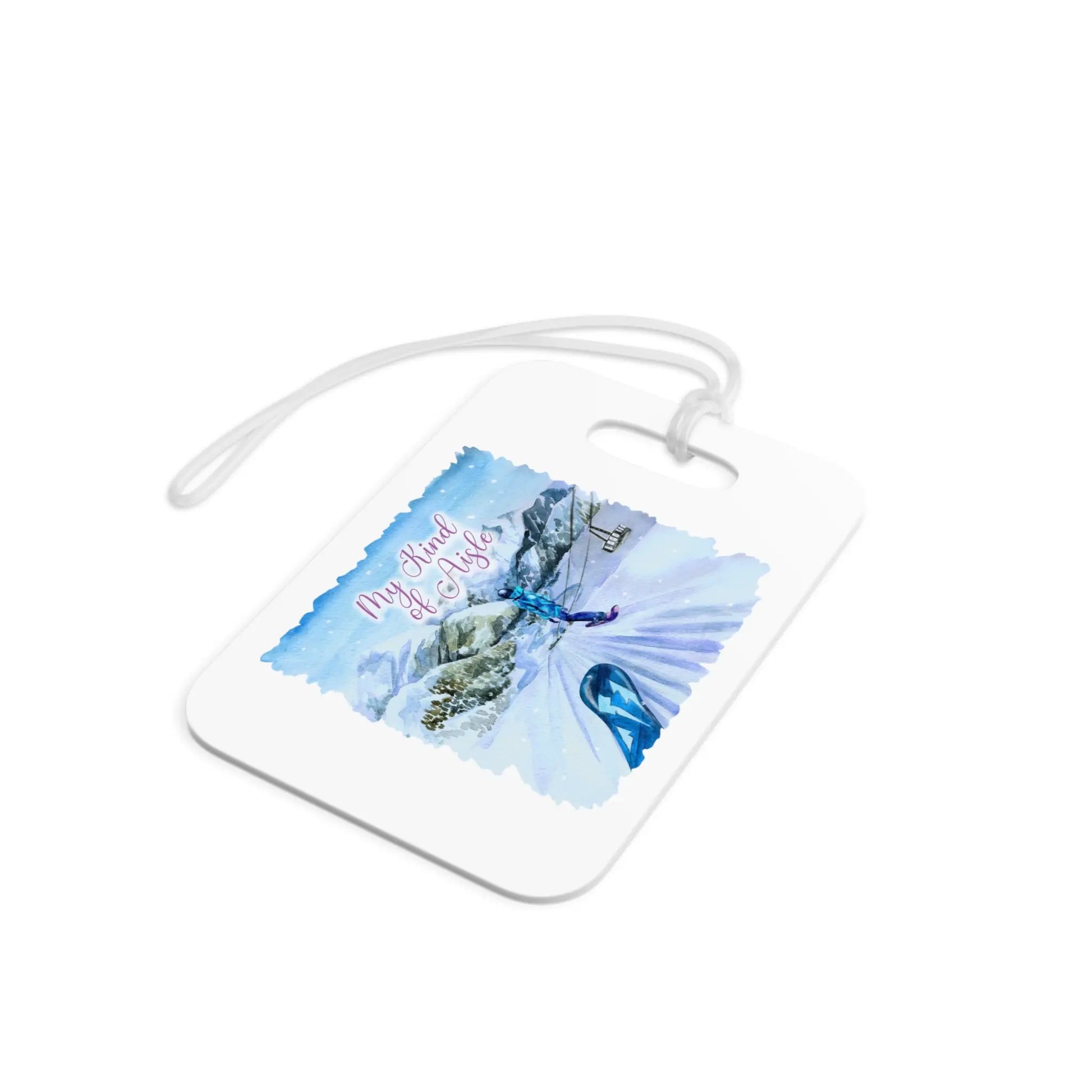 Empowerment Luggage Tag, Inspiring Women's Snowboard Travel Bag Accessory My Kind of Aisle