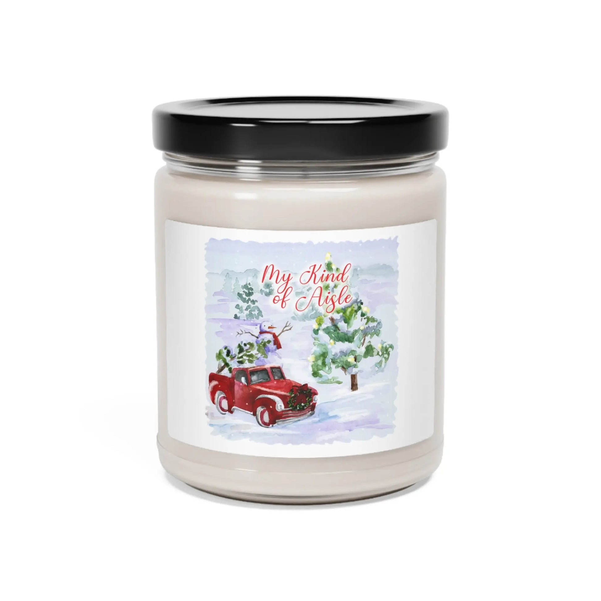 Empowerment Scented Candle, Inspiring Women's Christmas Tree Farm Printify