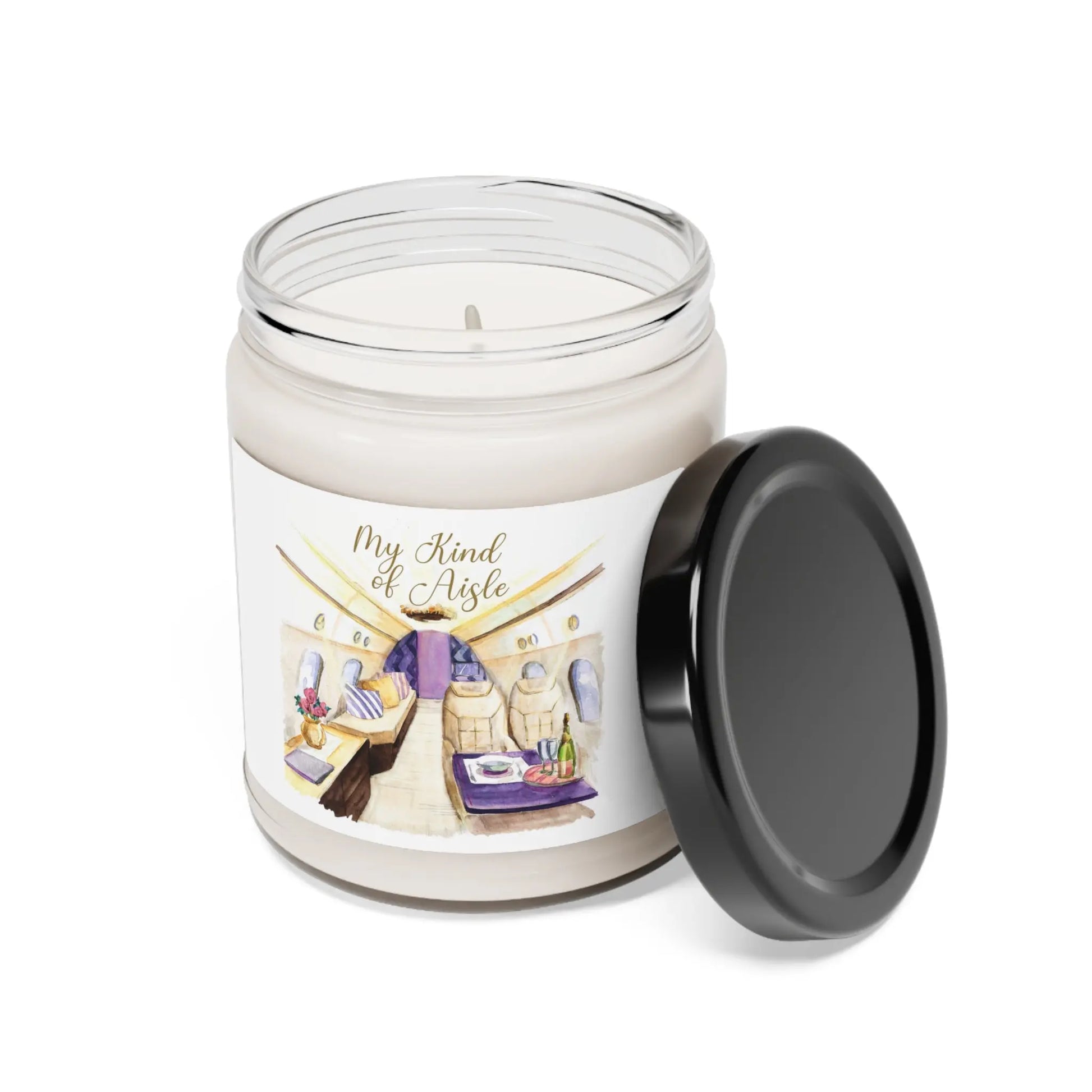 Empowerment Scented Candle, Inspiring Women's Luxury Private Jet Airplane Travel Printify