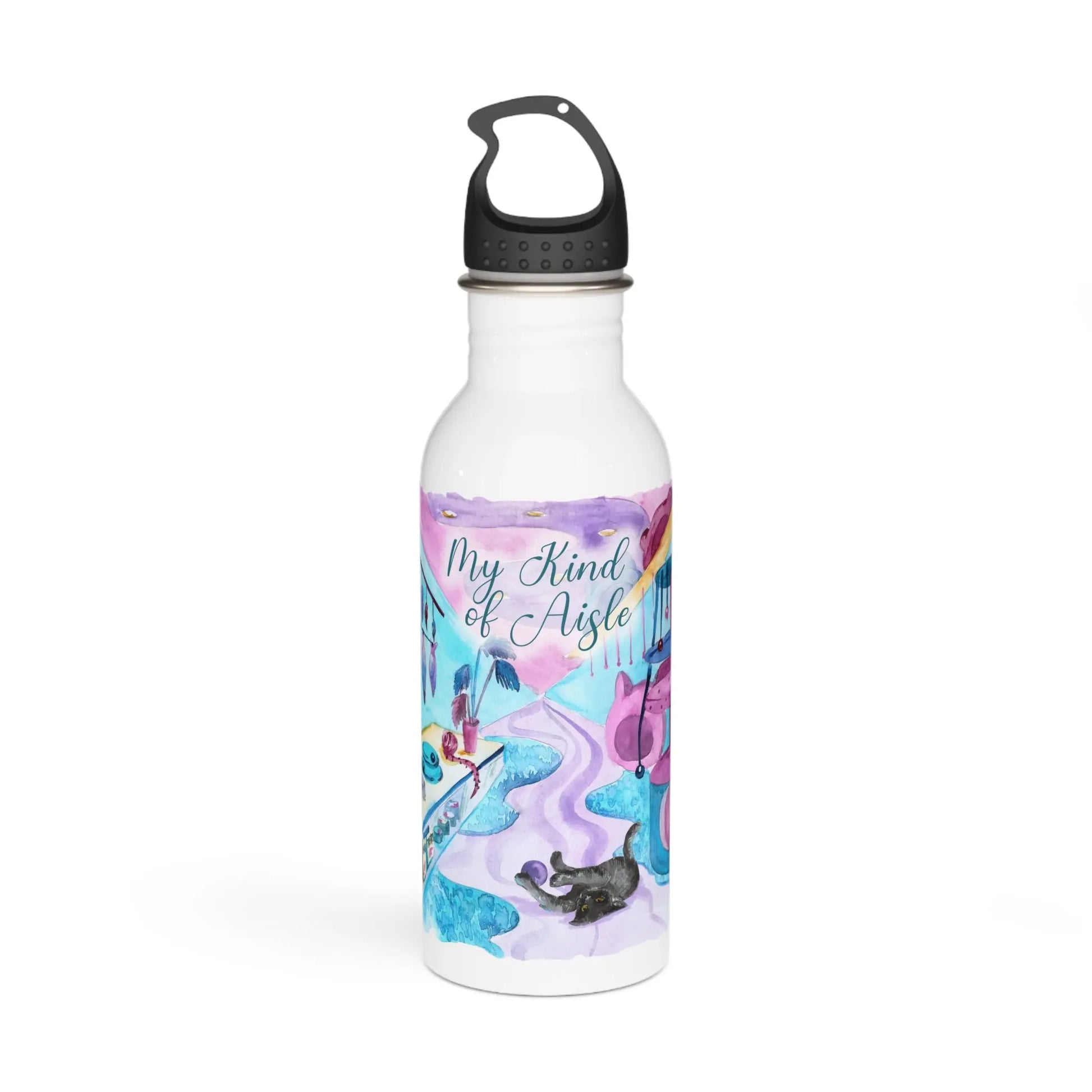 Empowerment Water Bottle, Black Cat, Inspiring Women's Pet, 20 oz My Kind of Aisle