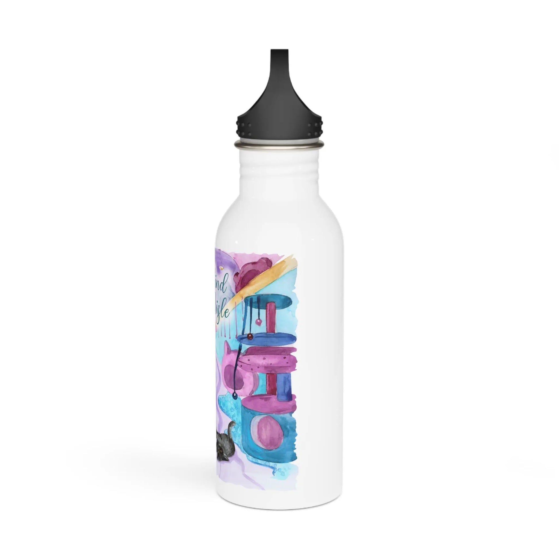 Empowerment Water Bottle, Black Cat, Inspiring Women's Pet, 20 oz My Kind of Aisle