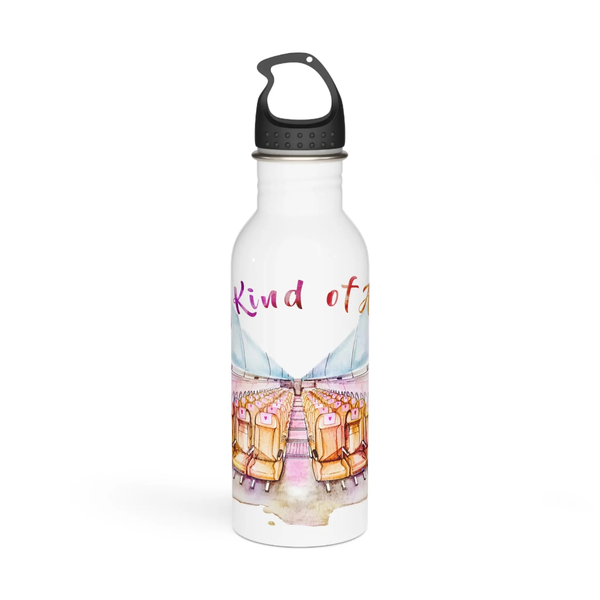 Empowerment Water Bottle, Inspiring Women's Airplane Travel Cup, 20 oz, Pink My Kind of Aisle