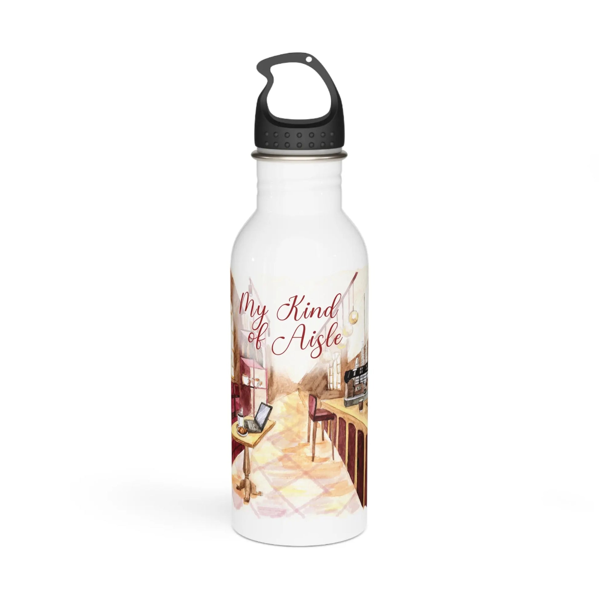 Empowerment Water Bottle, Inspiring Women's Chic Coffee Shop, 20 oz Printify