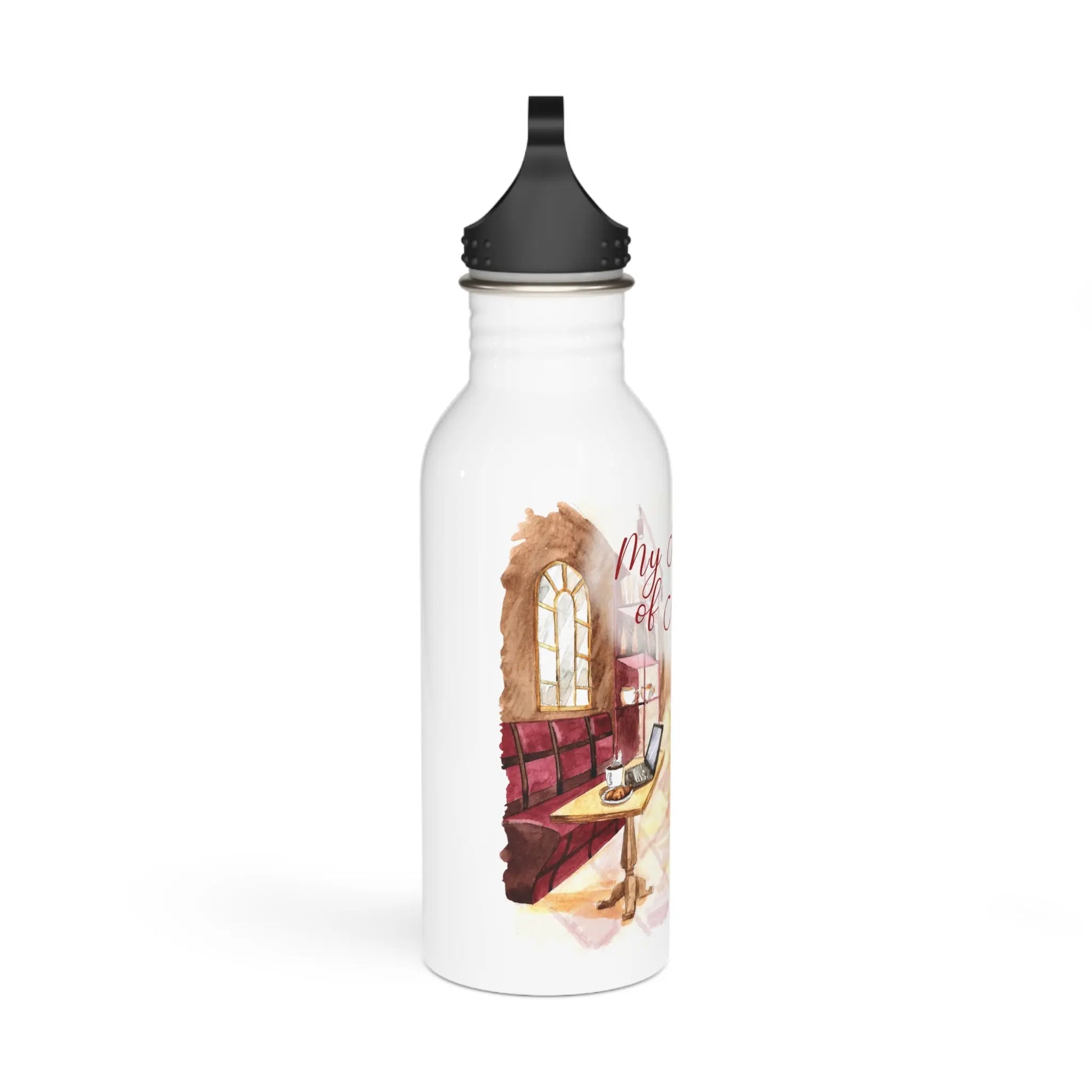 Empowerment Water Bottle, Inspiring Women's Chic Coffee Shop, 20 oz Printify