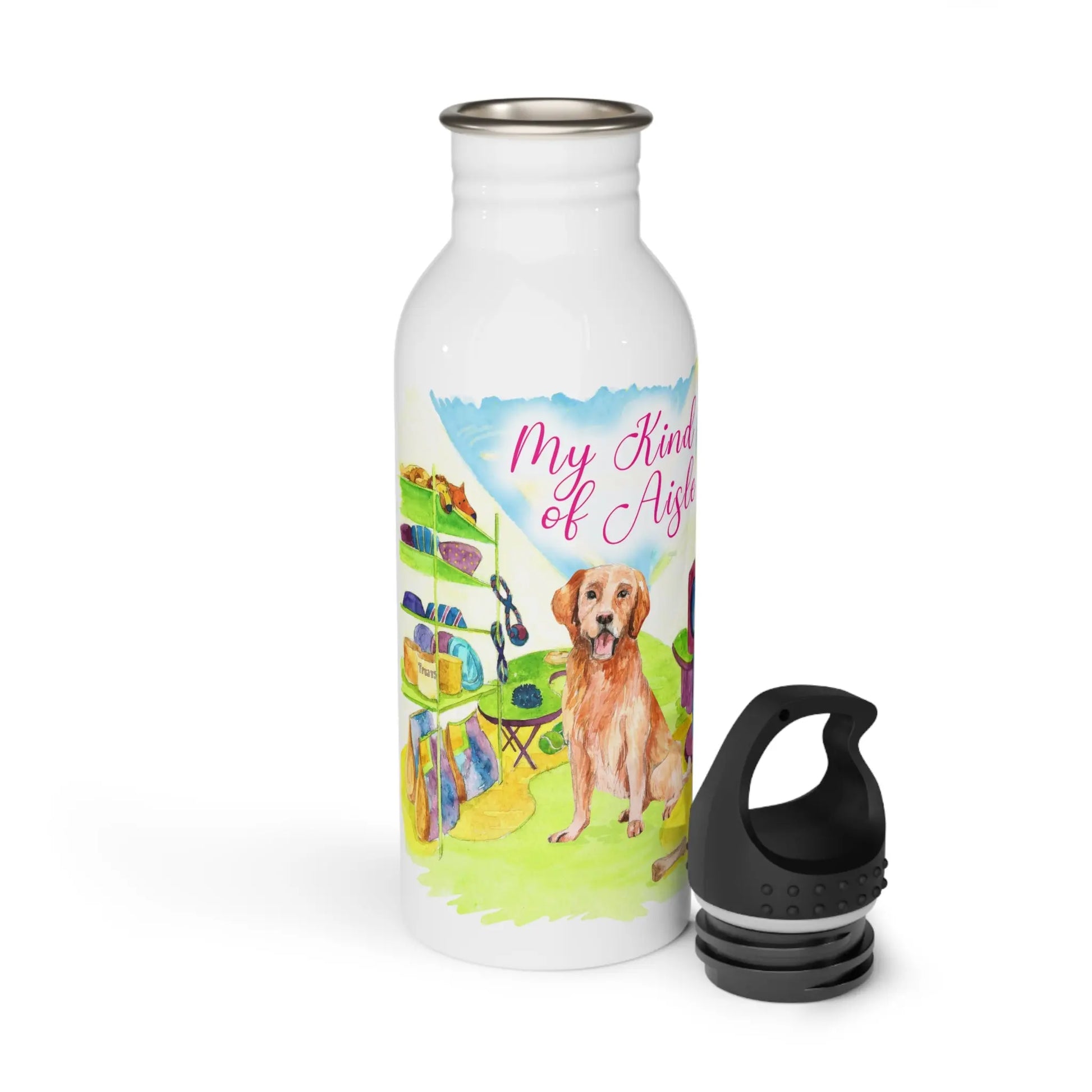 Empowerment Water Bottle, Inspiring Women's Pet Golden Retriever, 20 oz My Kind of Aisle