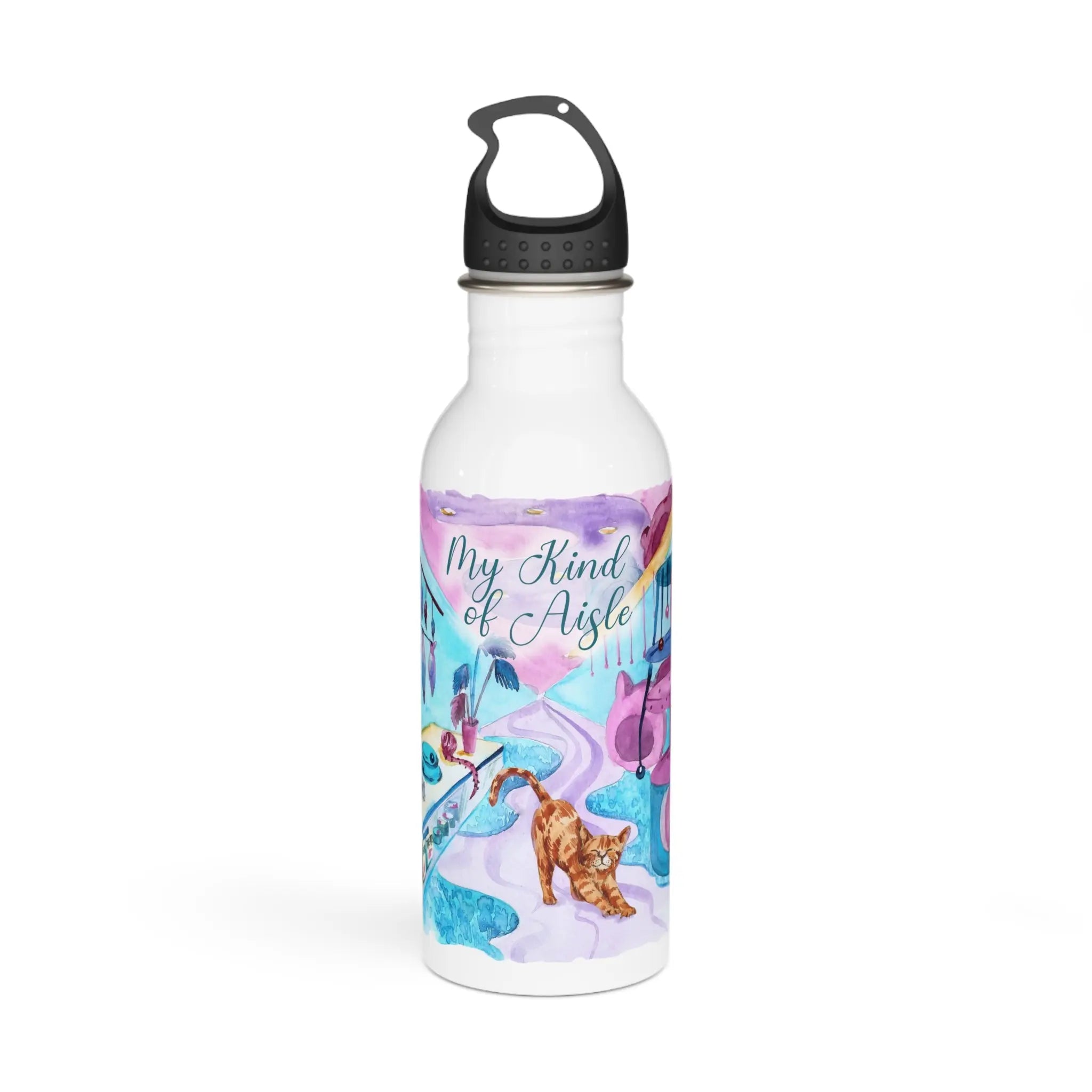 Empowerment Water Bottle, Orange Tabby Cat, Inspiring Women's Pet, 20 oz My Kind of Aisle