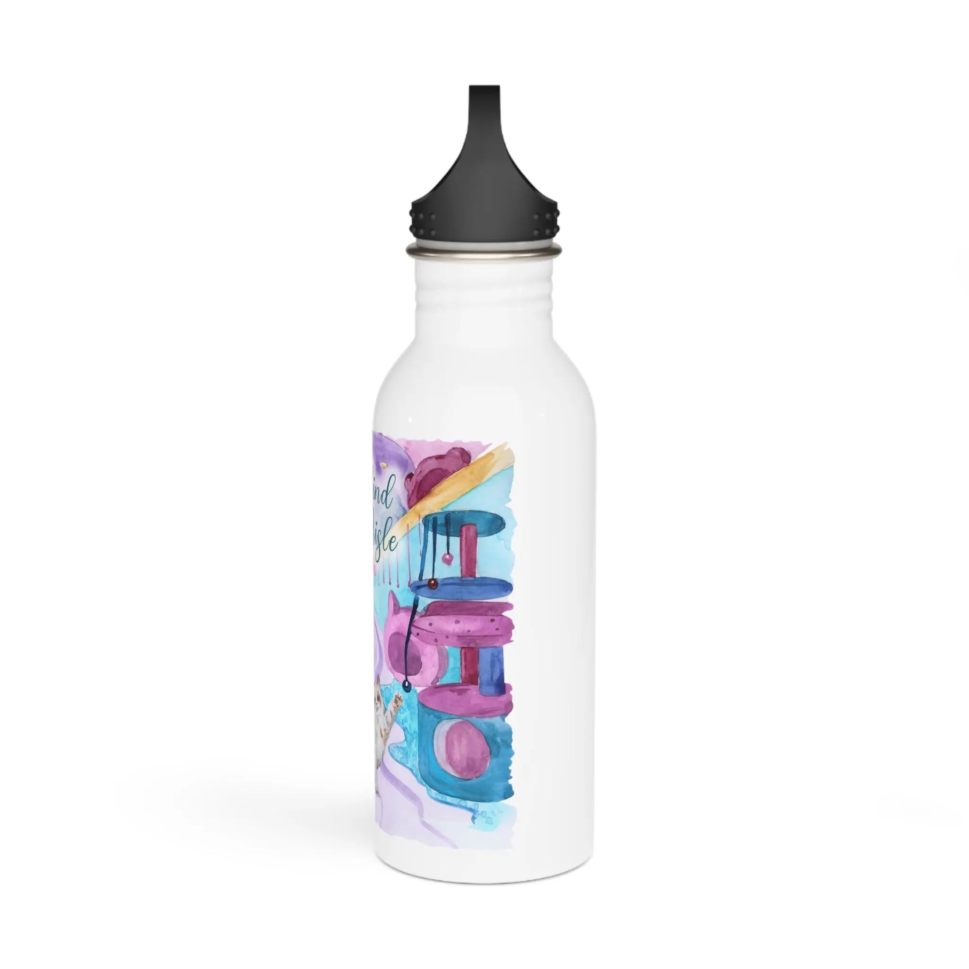 Empowerment Water Bottle, Whimsical Ragdoll Cat, Inspiring Women's Pet, 20 oz My Kind of Aisle