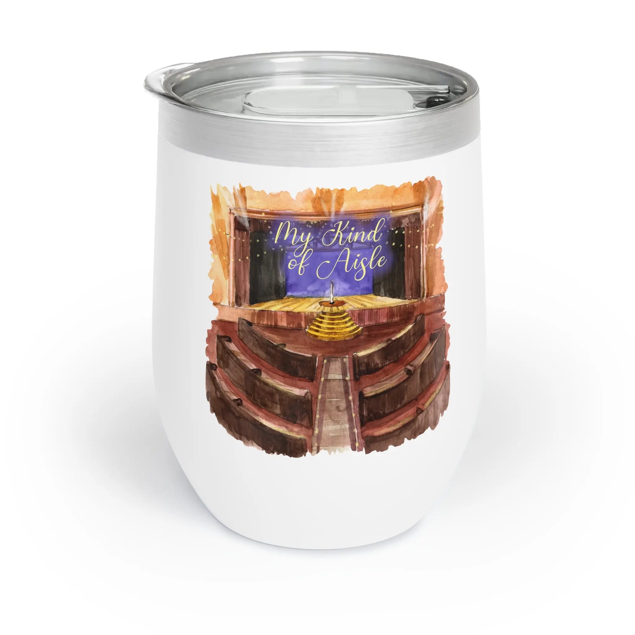 Empowerment Wine Tumbler, Inspiring Ryman Auditorium Drinking Cup, 12 oz My Kind of Aisle
