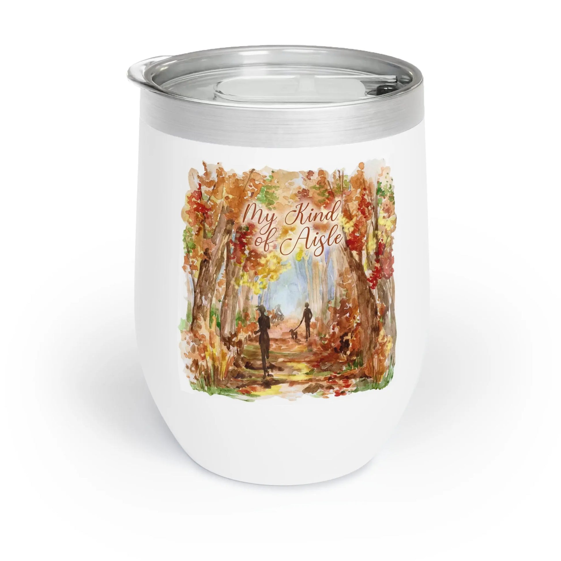 Empowerment Wine Tumbler, Inspiring Women's Autumn Trail Drinking Cup, 12 oz My Kind of Aisle