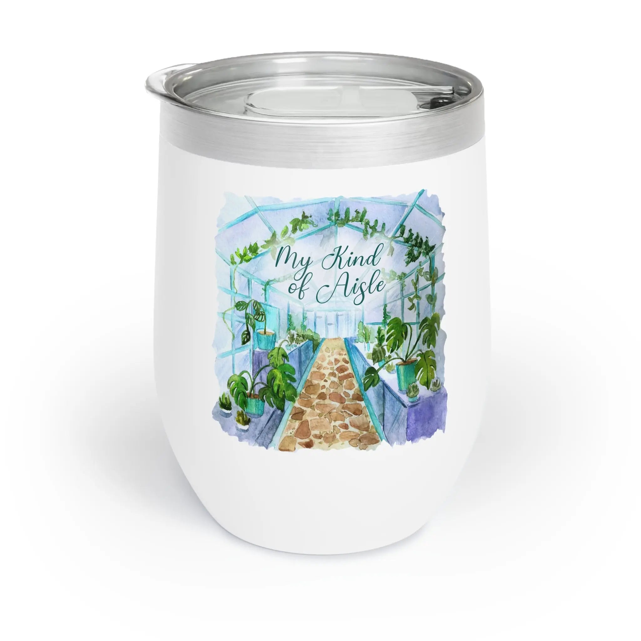 Empowerment Wine Tumbler, Inspiring Women's Green Thumb Plant Lovers Cup, 12 oz My Kind of Aisle