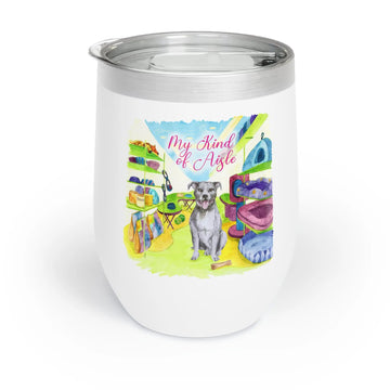 Empowerment Wine Tumbler, Inspiring Women's Pet Pit Bull Drinking Cup, 12 oz My Kind of Aisle