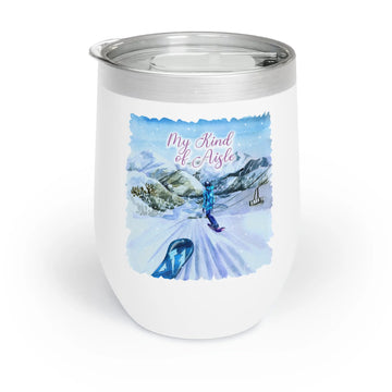 Empowerment Wine Tumbler, Inspiring Women's Snowboard Drinking Cup, 12 oz My Kind of Aisle