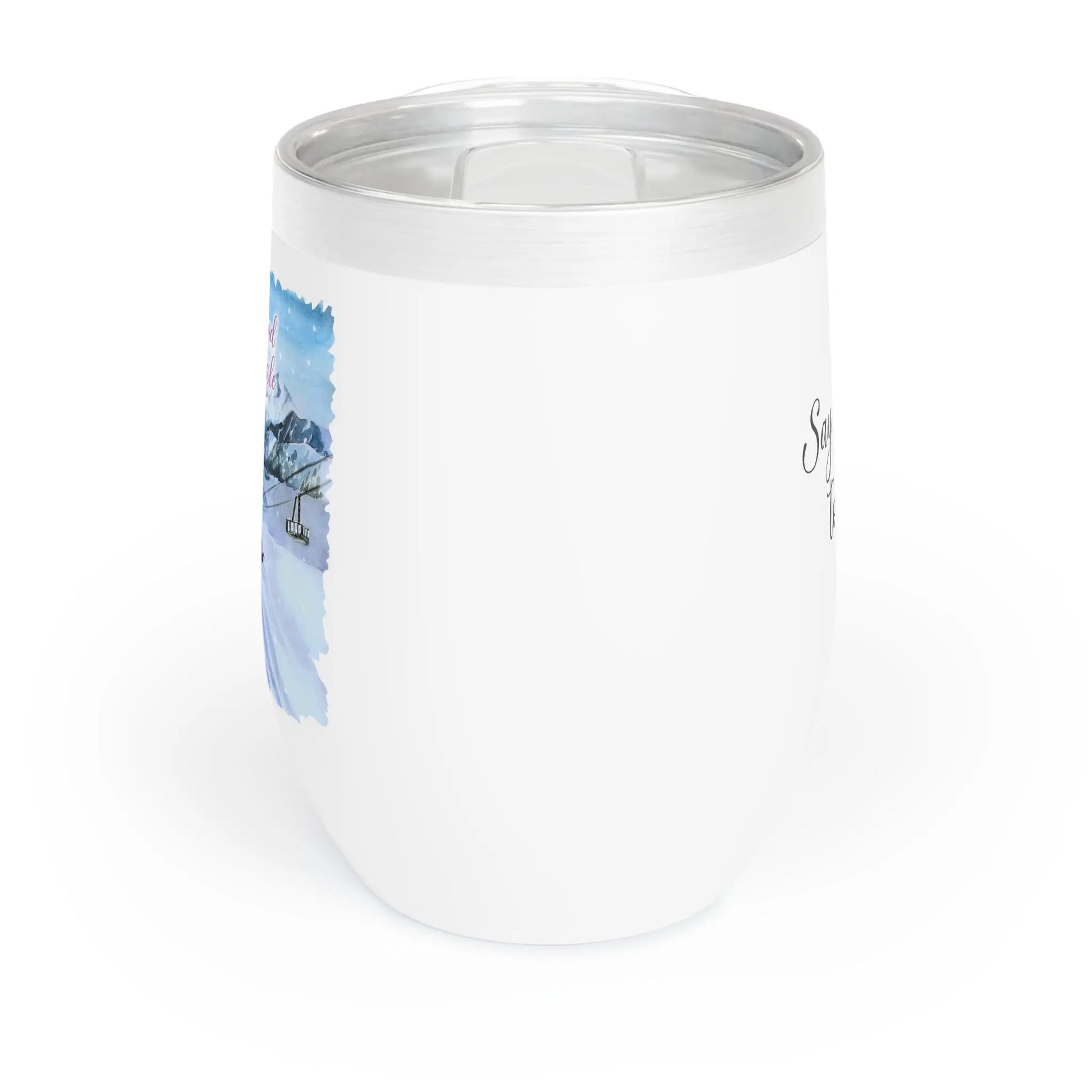 Empowerment Wine Tumbler, Inspiring Women's Snowboard Drinking Cup, 12 oz My Kind of Aisle