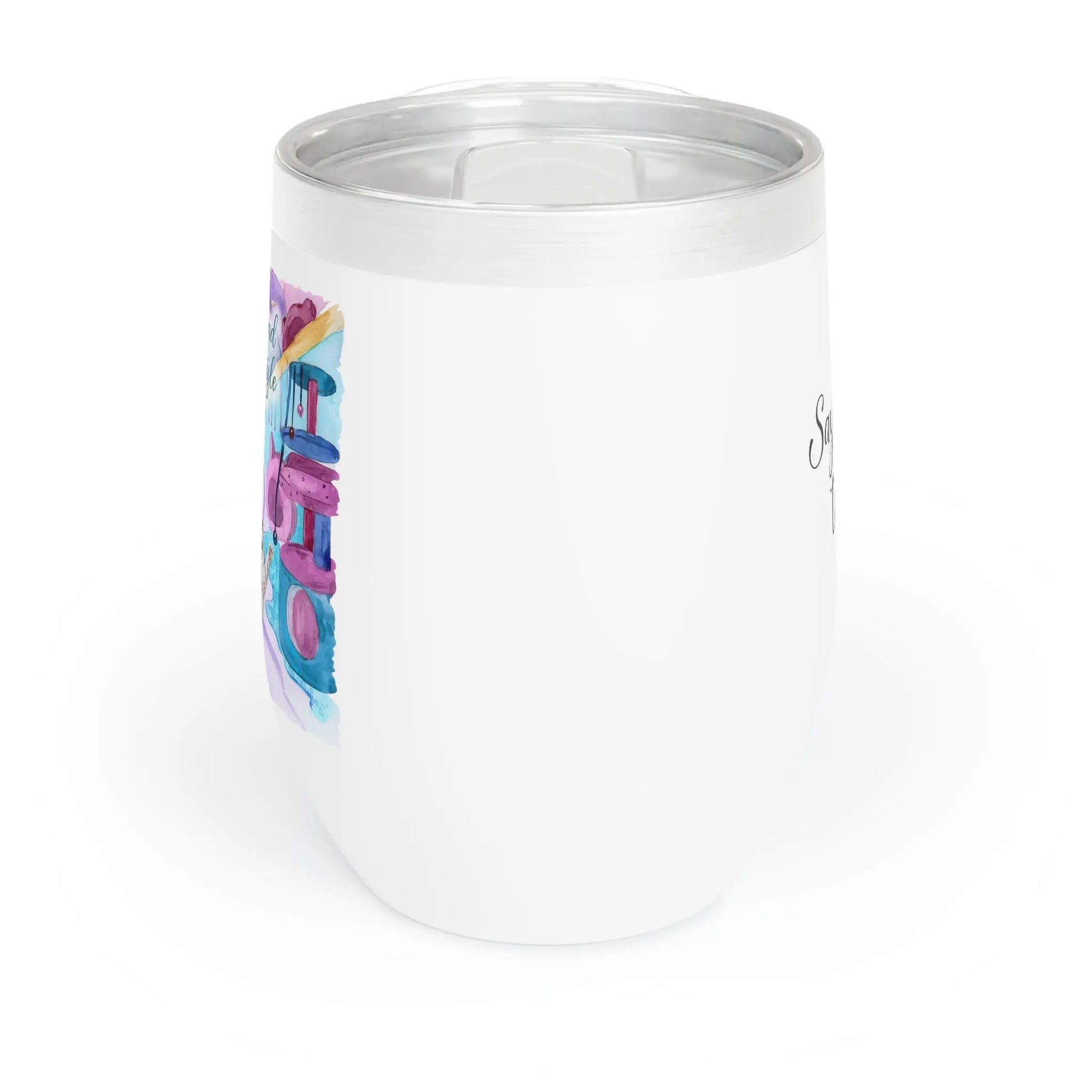 Empowerment Wine Tumbler, Whimsical Ragdoll Cat, Inspiring Women's Pet Cup, 12 oz My Kind of Aisle