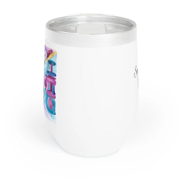 Empowerment Wine Tumbler, Whimsical Ragdoll Cat, Inspiring Women's Pet Cup, 12 oz